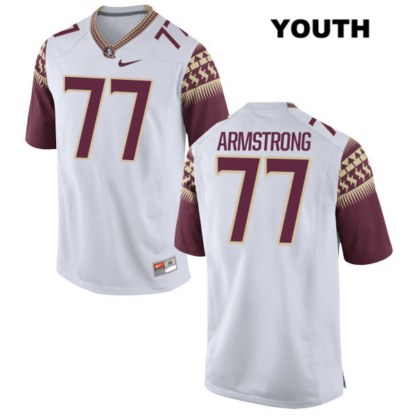 Youth NCAA Nike Florida State Seminoles #77 Christian Armstrong College White Stitched Authentic Football Jersey NVM1369HN
